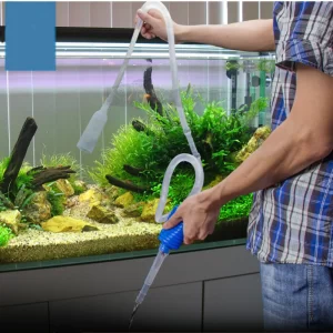 Aquarium Fish Tank Manual Vacuum Gravel Water Filter Cleaner with Siphon Pump.