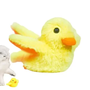 Amusing Flapping Duck Cat Toy. Rechargeable Electric Bird. Washable Plush Toy to prevent boredom.